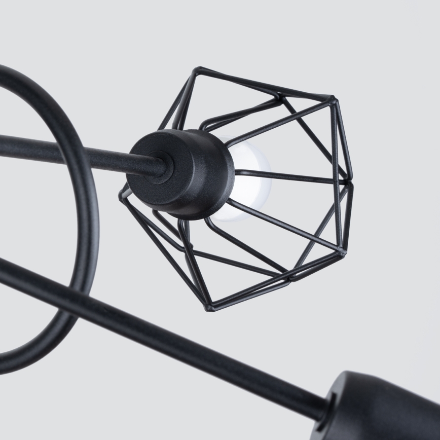 Viseći luster ARTEMIS 5xE14/40W/230V crna