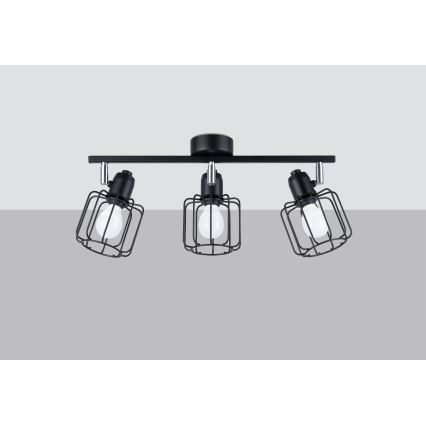 Ugradna svjetiljka BELUCI 3xE14/40W/230V crna