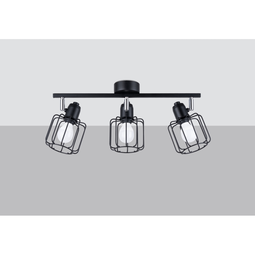 Ugradna svjetiljka BELUCI 3xE14/40W/230V crna