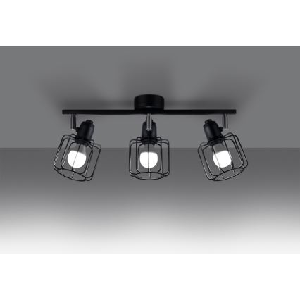Ugradna svjetiljka BELUCI 3xE14/40W/230V crna