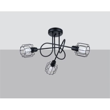 Viseći luster BELUCI 3xE14/40W/230V crna