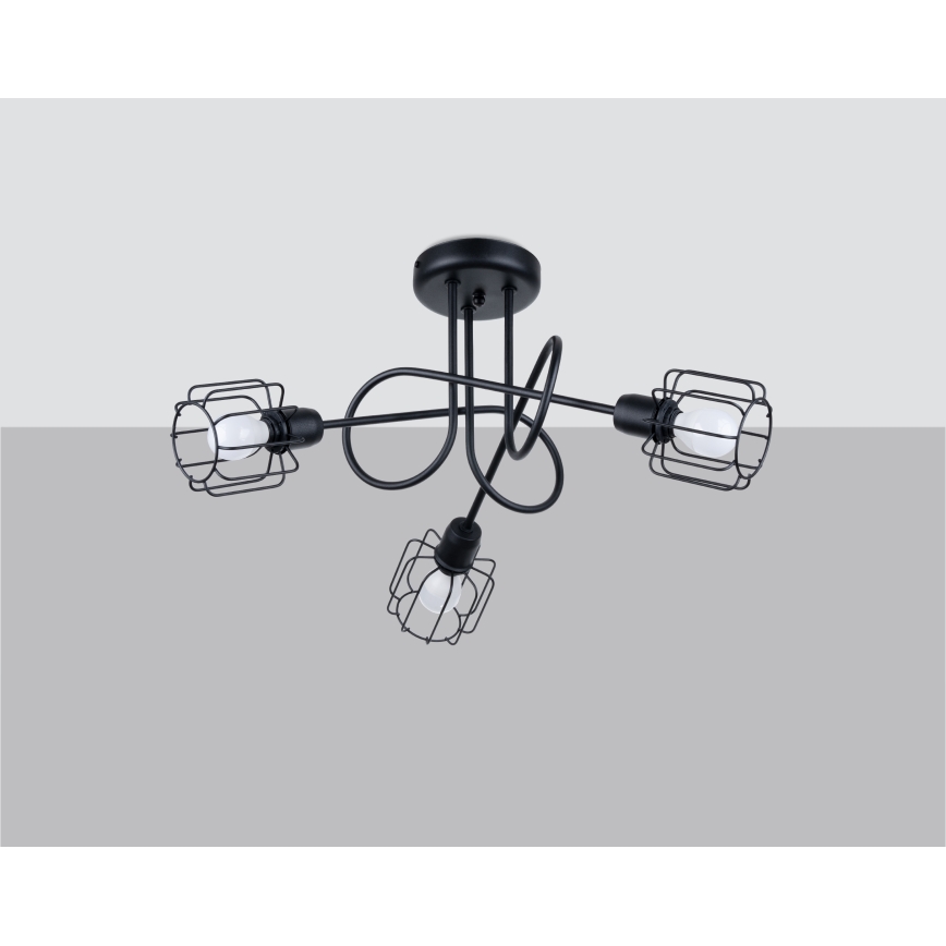 Viseći luster BELUCI 3xE14/40W/230V crna