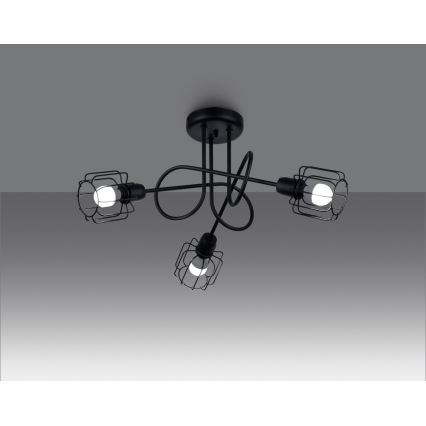 Viseći luster BELUCI 3xE14/40W/230V crna