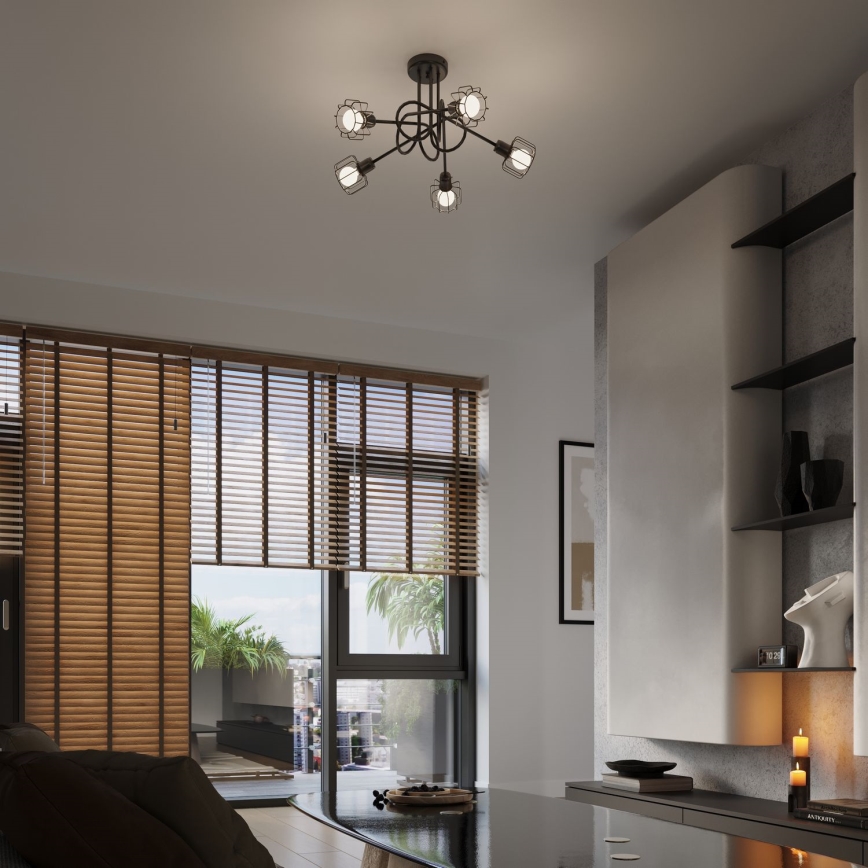 Viseći luster BELUCI 5xE14/40W/230V crna