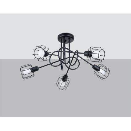 Viseći luster BELUCI 5xE14/40W/230V crna