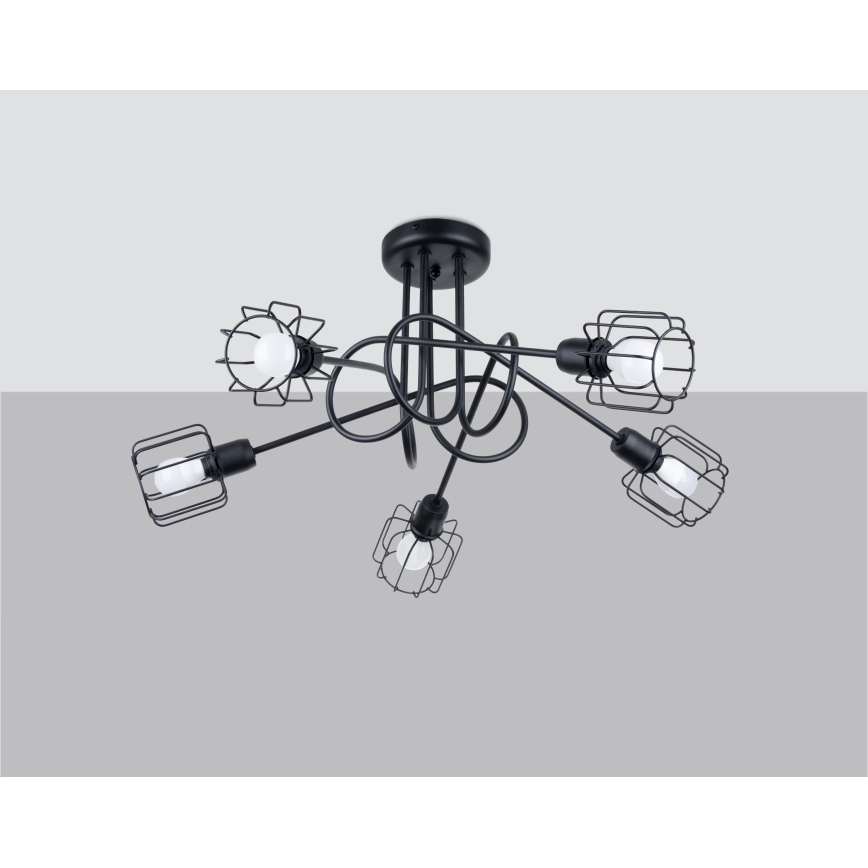 Viseći luster BELUCI 5xE14/40W/230V crna
