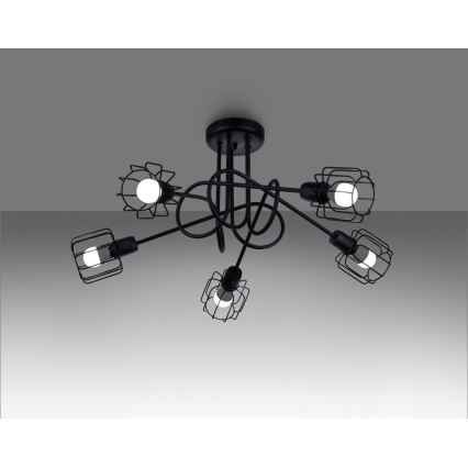 Viseći luster BELUCI 5xE14/40W/230V crna