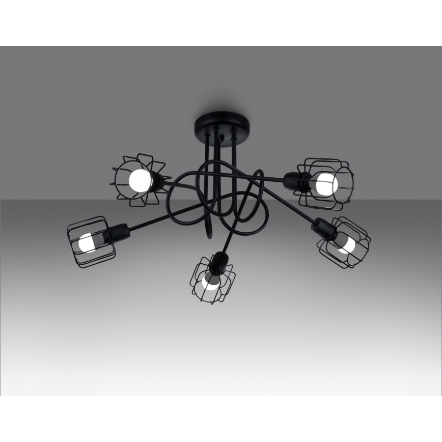 Viseći luster BELUCI 5xE14/40W/230V crna