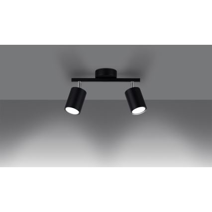 Ugradna svjetiljka LEMMI 2xGU10/40W/230V crna