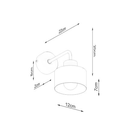 Zidna lampa SAVAR 1xE27/60W/230V crna