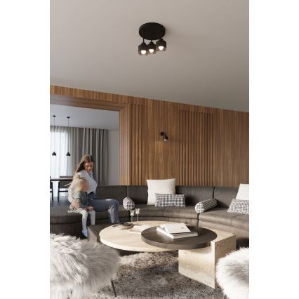 Luster na sajli SAVAR 1xE27/60W/230V crna