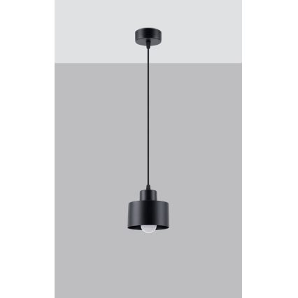 Luster na sajli SAVAR 1xE27/60W/230V crna