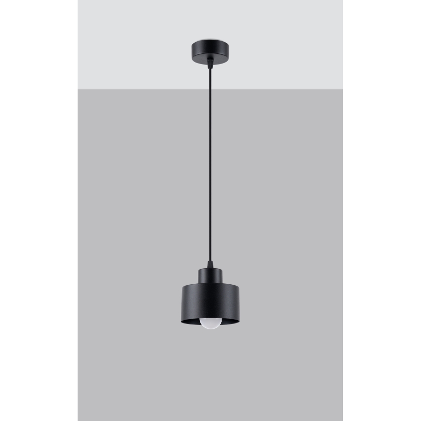 Luster na sajli SAVAR 1xE27/60W/230V crna