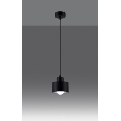 Luster na sajli SAVAR 1xE27/60W/230V crna