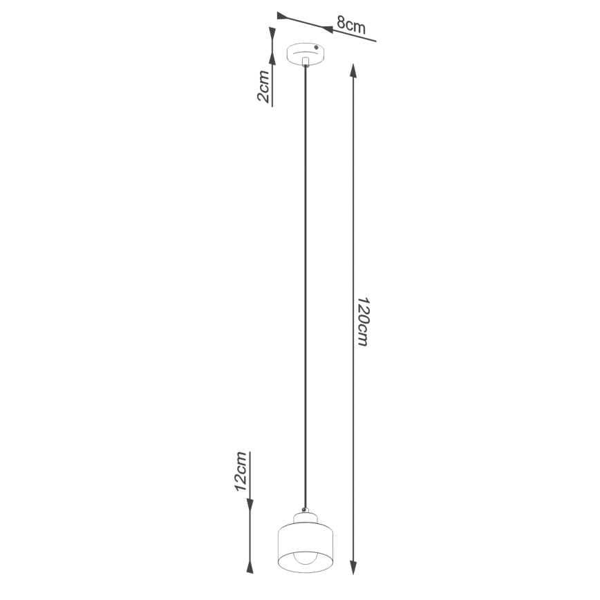 Luster na sajli SAVAR 1xE27/60W/230V crna