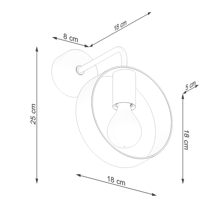 Zidna lampa TITRAN 1xE27/60W/230V bijela