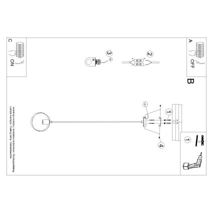 Luster na sajli TITRAN 1xE27/60W/230V bijela