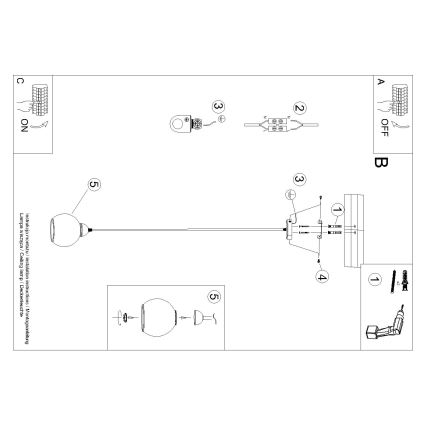 Luster na užetu ALINO 1xE27/60W/230V crna