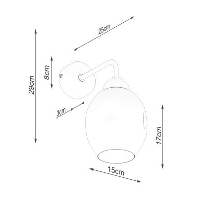 Zidna lampa FILLAN 1xE27/60W/230V crna