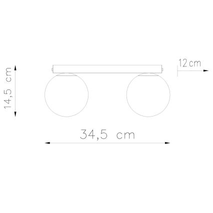 Stropna svjetiljka YOLI 2xG9/12W/230V bijela