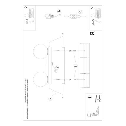 Stropna svjetiljka YOLI 2xG9/12W/230V bijela