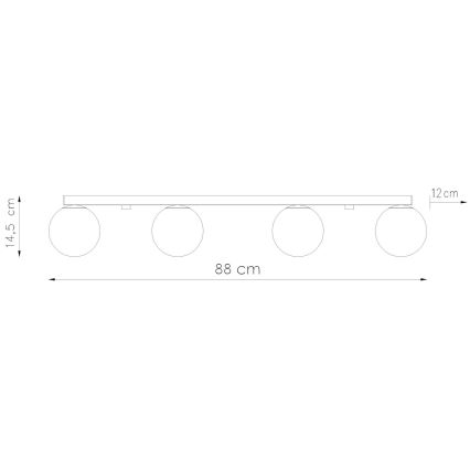 Stropna svjetiljka YOLI 4xG9/12W/230V bijela