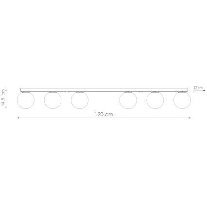 Stropna svjetiljka YOLI 6xG9/12W/230V bijela