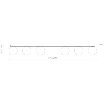 Stropna svjetiljka YOLI 6xG9/12W/230V bijela