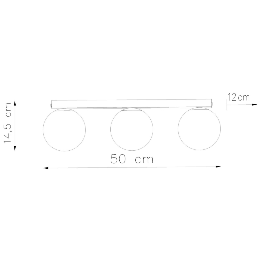 Stropna svjetiljka YOLI 3xG9/12W/230V crna