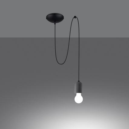 Luster na sajli NESO 1xE27/15W/230V pauk beton
