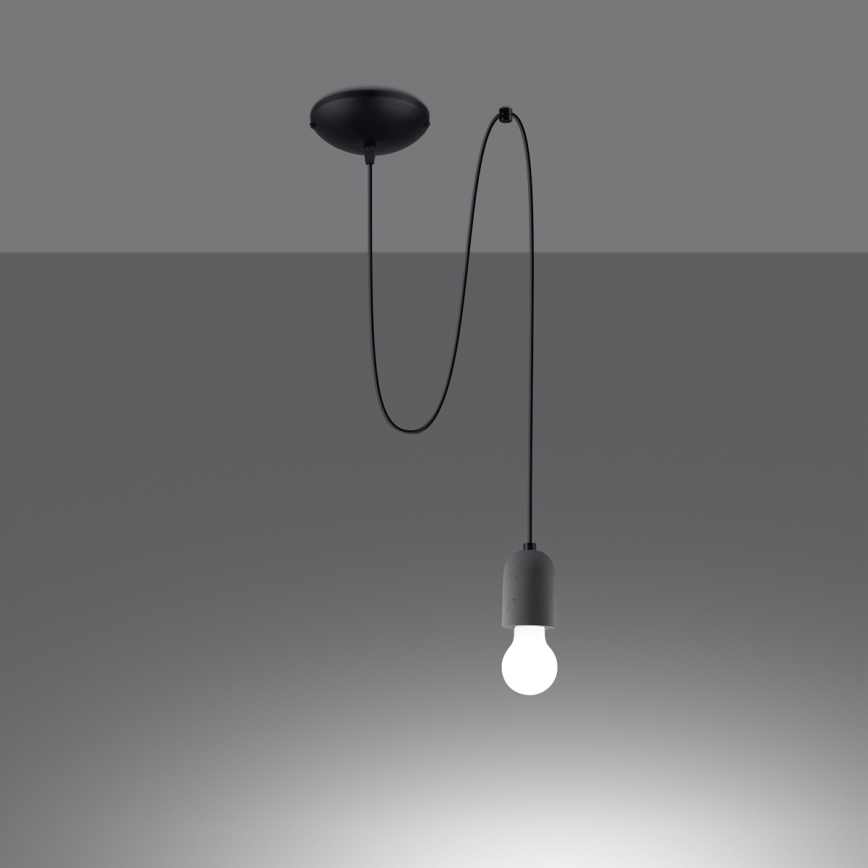 Luster na sajli NESO 1xE27/15W/230V pauk beton