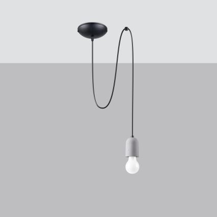 Luster na sajli NESO 1xE27/15W/230V pauk beton