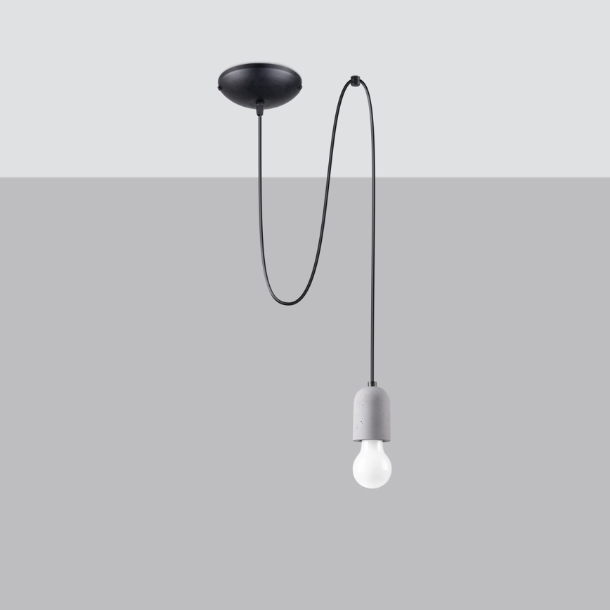 Luster na sajli NESO 1xE27/15W/230V pauk beton