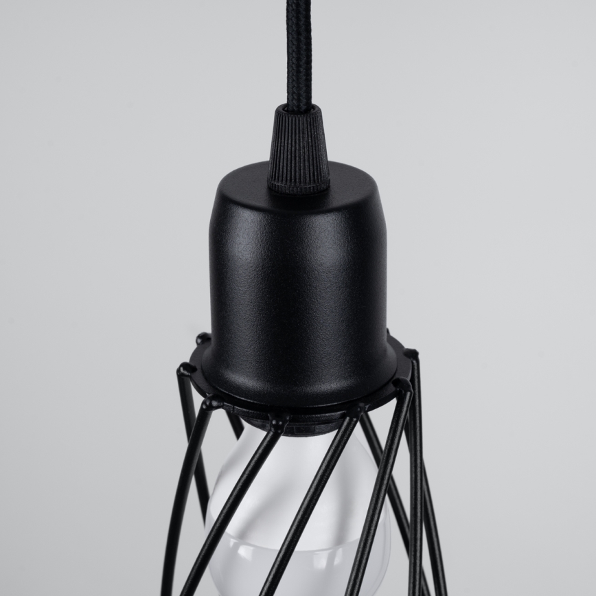 Luster na sajli SUBA 1xE27/15W/230V crna