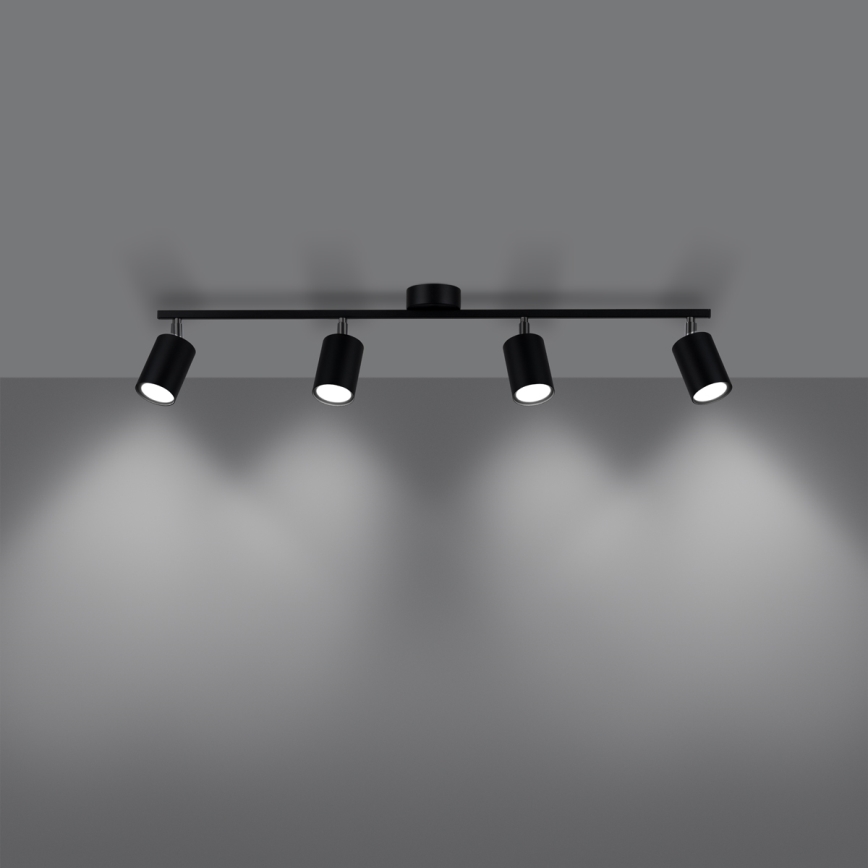 Reflektorska svjetiljka LEMMI 4xGU10/10W/230V crna