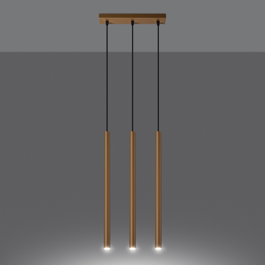 Luster na sajli PASTELO 3xG9/8W/230V zlatna
