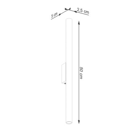 Zidna svjetiljka PASTELO 2xG9/8W/230V bijela