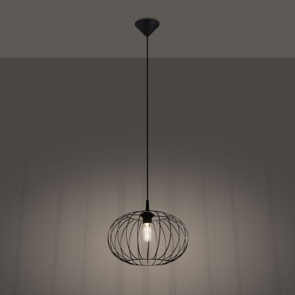 Luster na sajli TSUNO 1xE27/15W/230V crna
