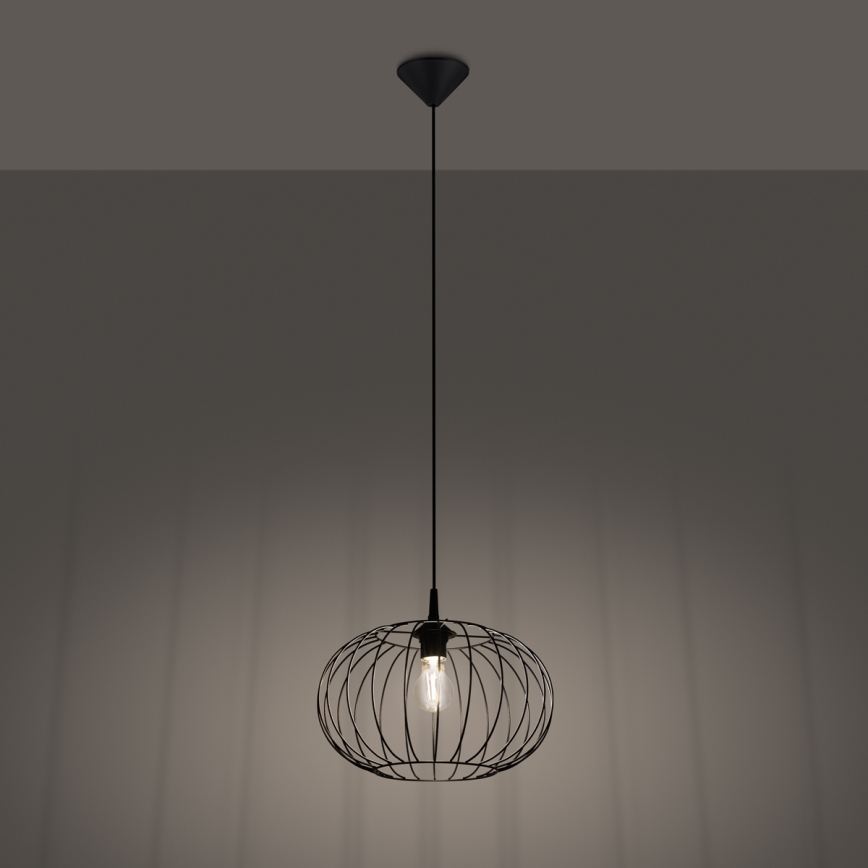 Luster na sajli TSUNO 1xE27/15W/230V crna