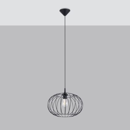 Luster na sajli TSUNO 1xE27/15W/230V crna