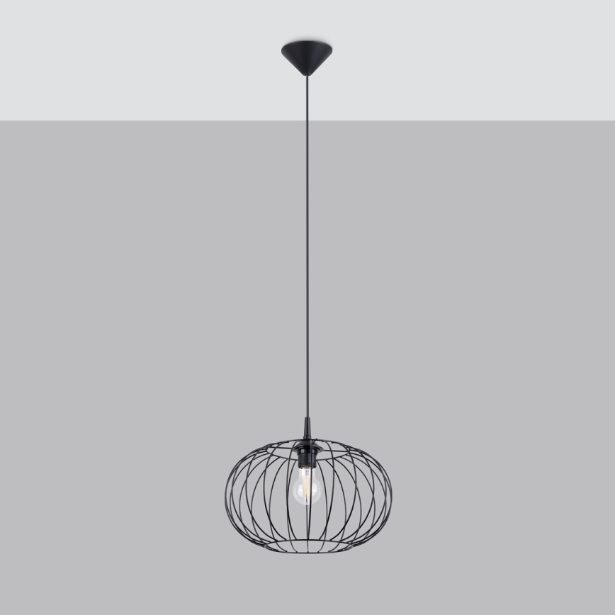 Luster na sajli TSUNO 1xE27/15W/230V crna