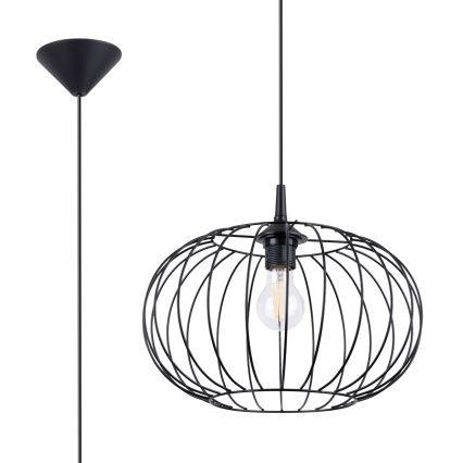Luster na sajli TSUNO 1xE27/15W/230V crna