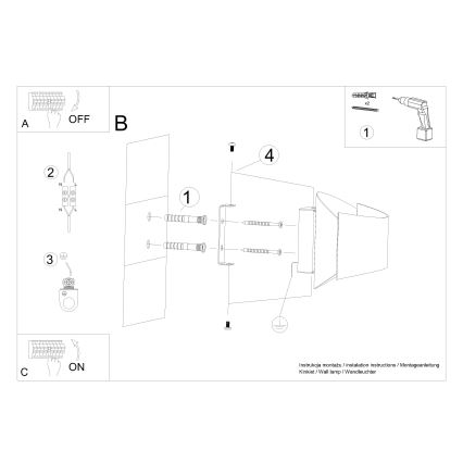 Zidna svjetiljka TONI 1xG9/8W/230V bijela