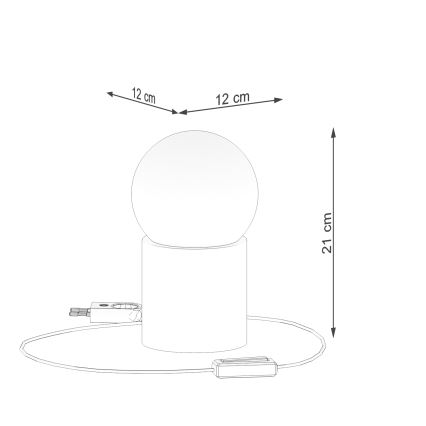 Stolna lampa BOOMO 1xG9/8W/230V bukva