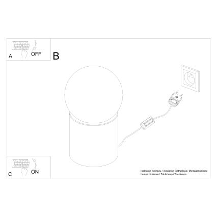 Stolna lampa BOOMO 1xG9/8W/230V bukva