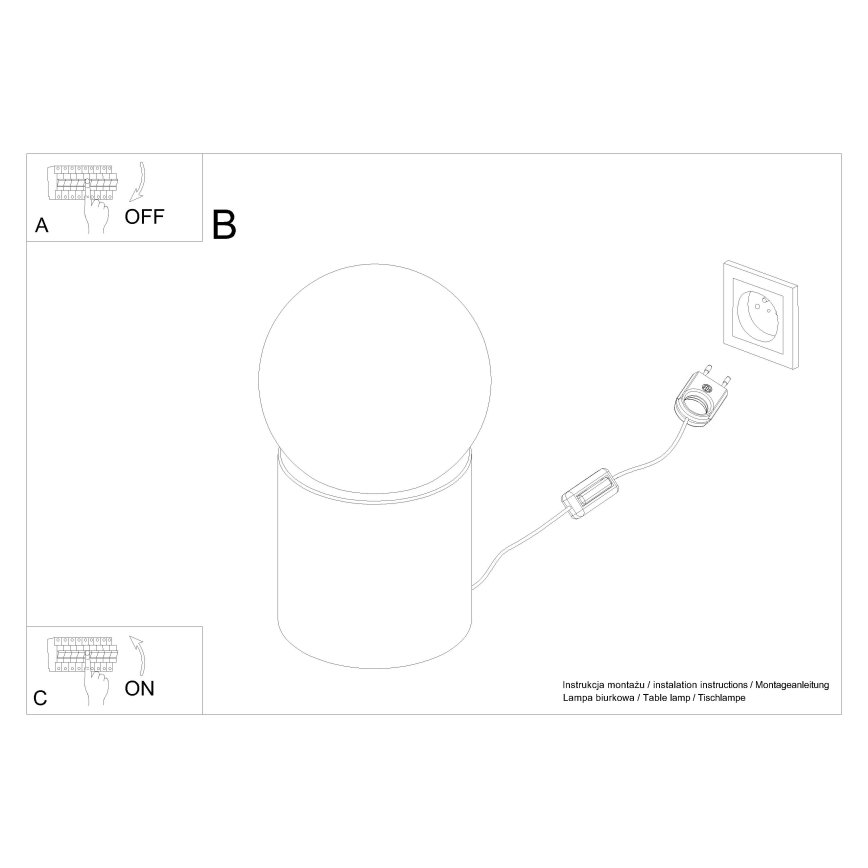 Stolna lampa BOOMO 1xG9/8W/230V bukva