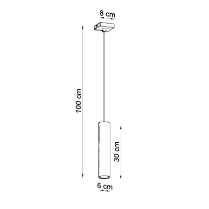 Luster na sajli LAGOS 1xGU10/10W/230V krom