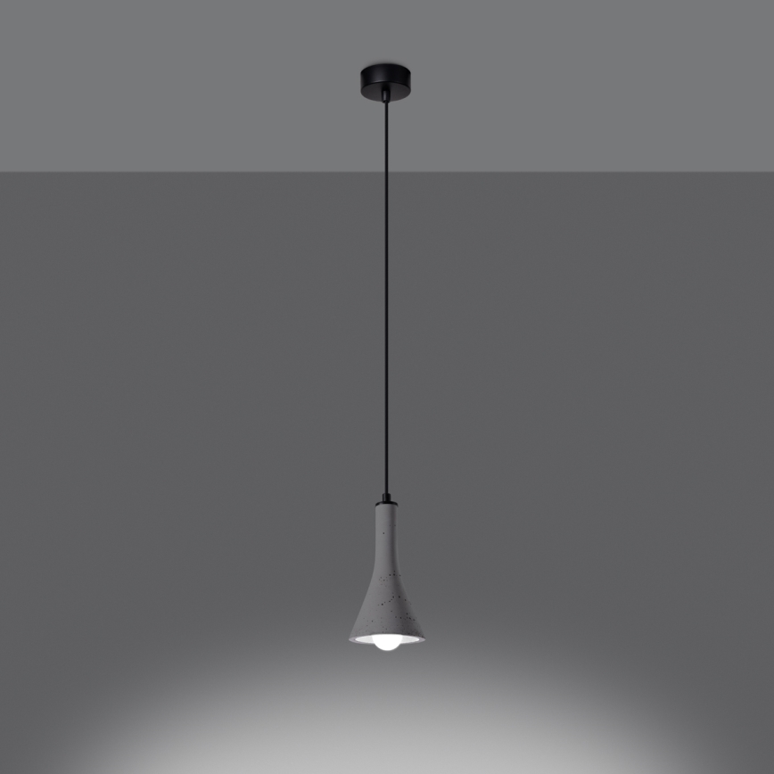 Luster na sajli REA 1xE14/12W/230V beton