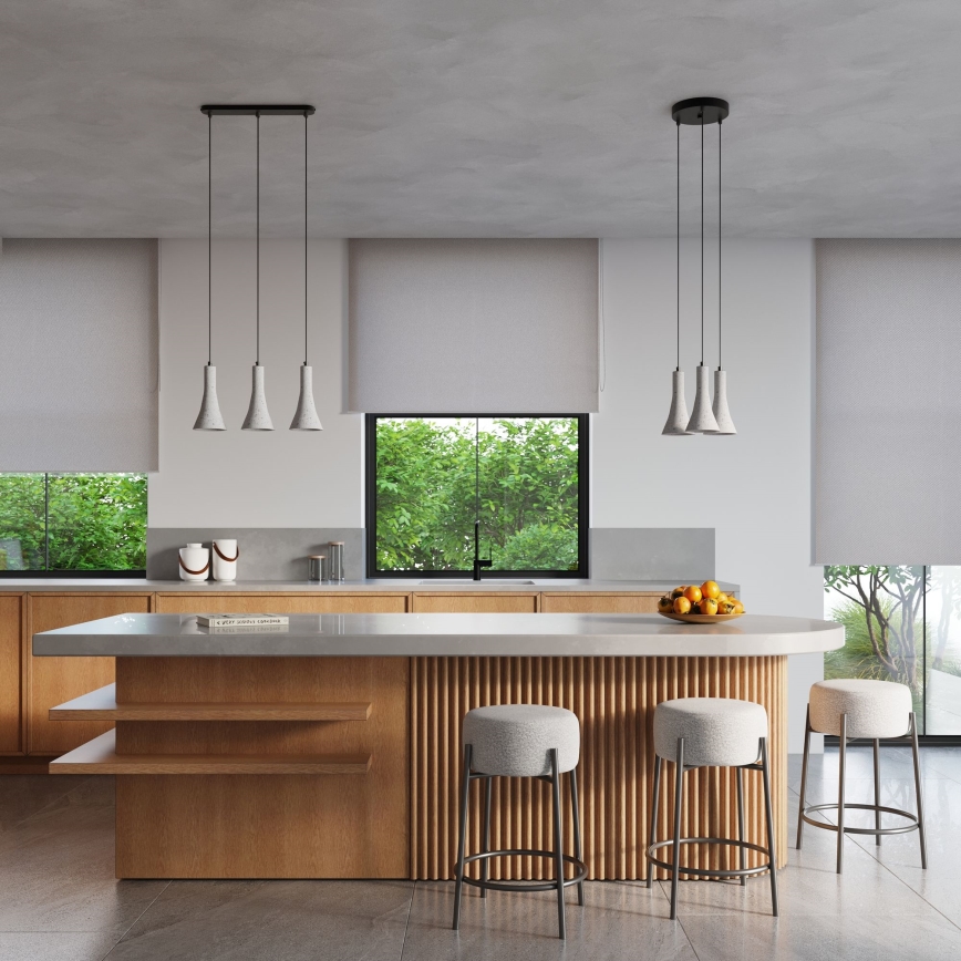 Luster na sajli REA 3xE14/12W/230V beton