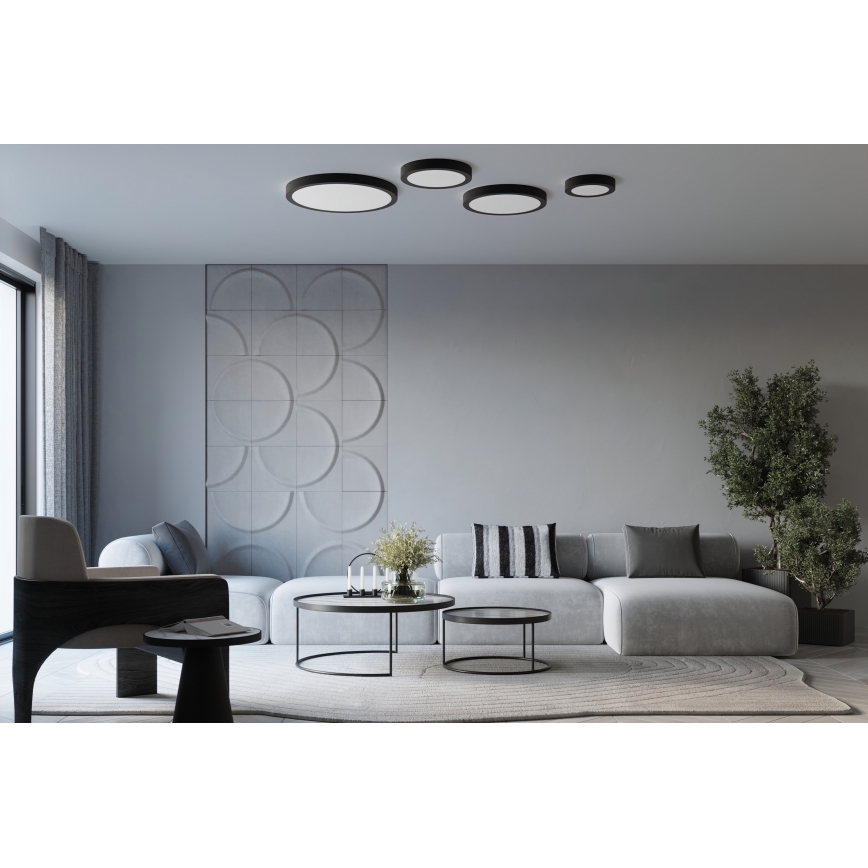 LED stropna svjetiljka ONYX LED/32W/230V, Ø 40 cm, crna